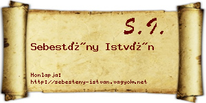 Sebestény István névjegykártya