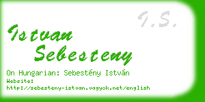 istvan sebesteny business card