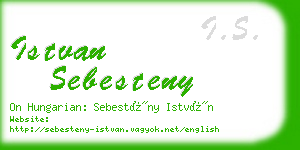 istvan sebesteny business card